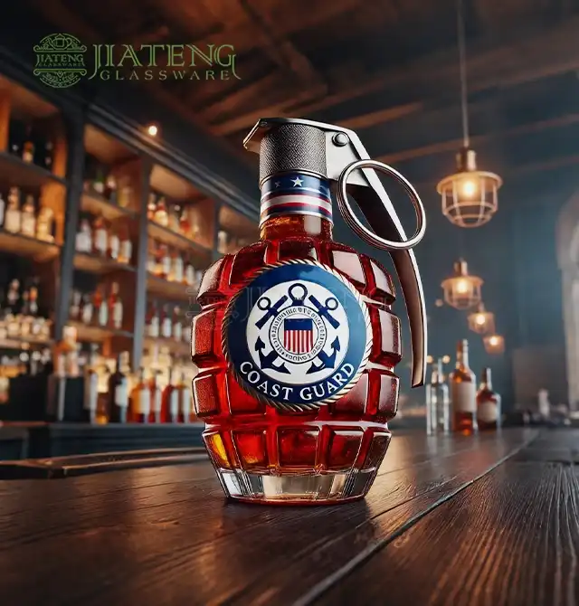 Where can I find handcrafted whiskey bottles with artistic flair?